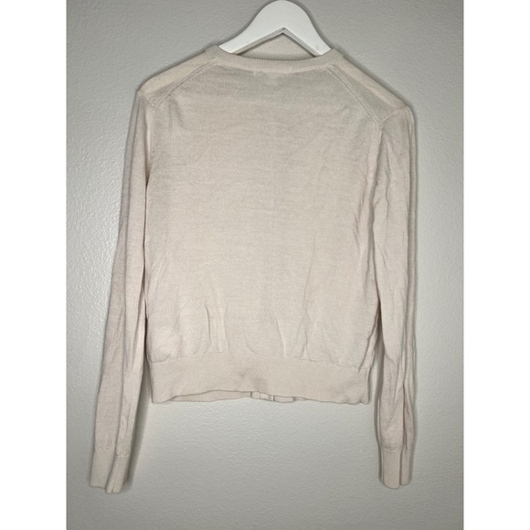Uniqlo Wool Cardigan Cream Button Up Long Sleeve Women's M - Picture 5 of 6